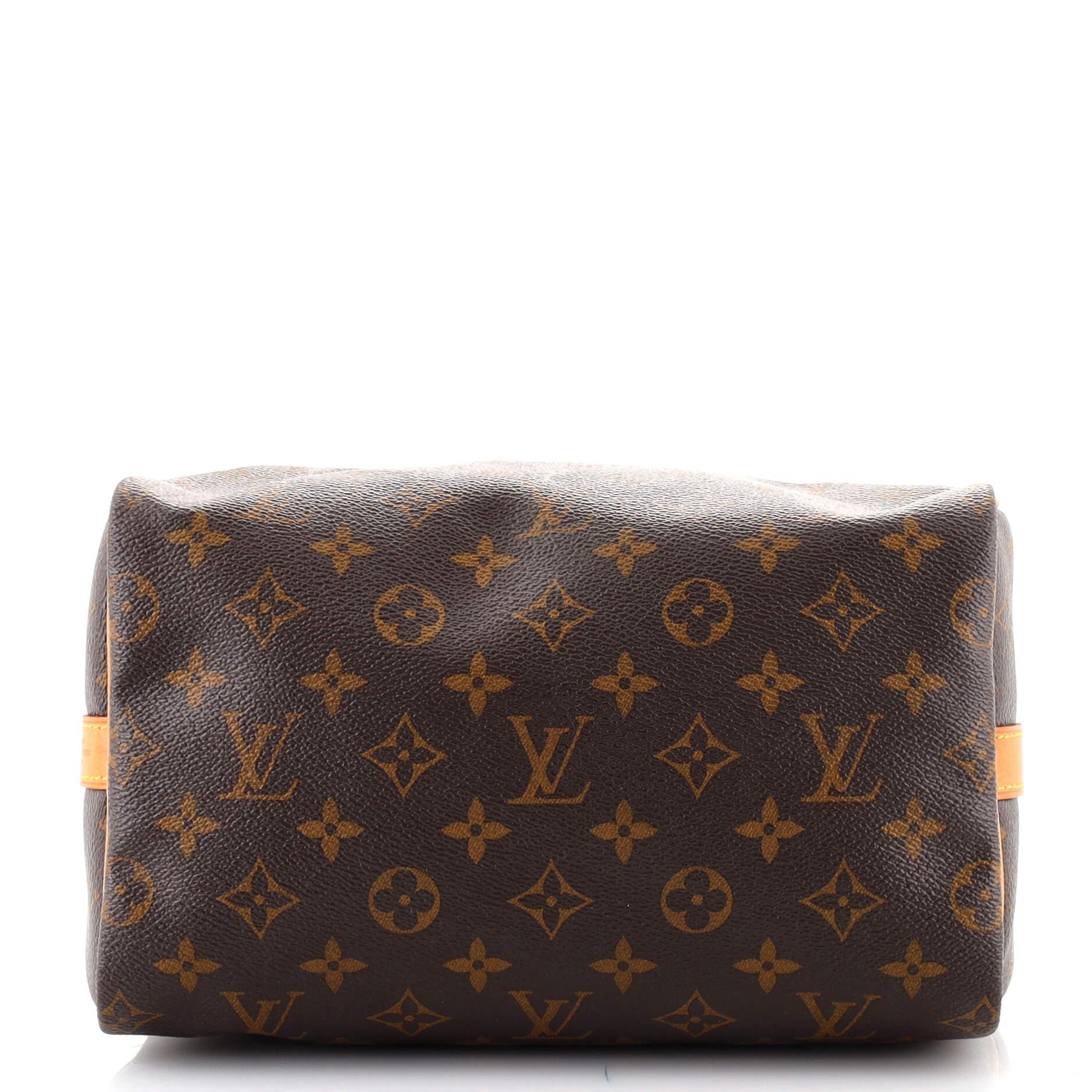 Brown Louis Vuitton Speedy Bandouliere Bag Monogram Canvas 25