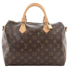 Louis Vuitton Speedy Bandouliere Tasche Monogramm Segeltuch 30
