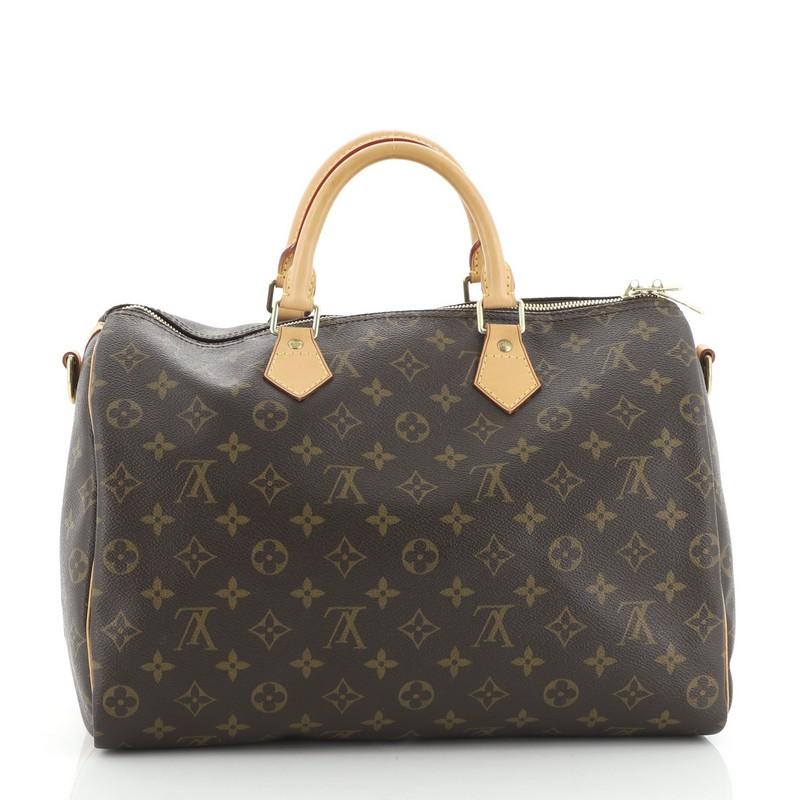 Black Louis Vuitton Speedy Bandouliere Bag Monogram Canvas 35