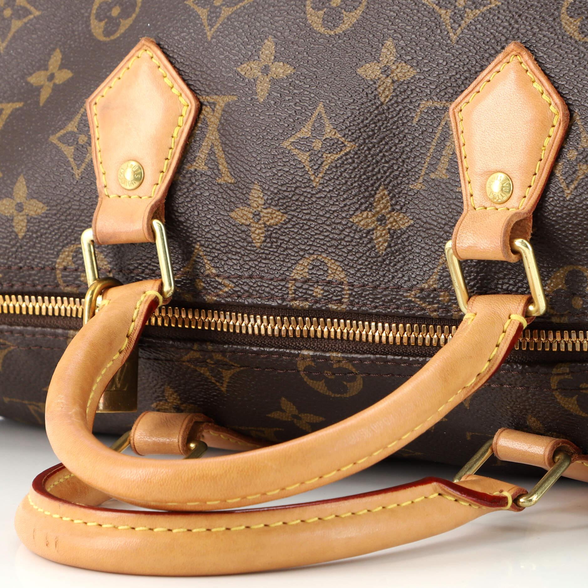Louis Vuitton Speedy Bandouliere Bag Monogram Canvas 35 In Good Condition In NY, NY