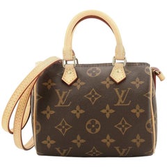 Nano speedy / mini hl leather handbag Louis Vuitton Beige in Leather -  24984150