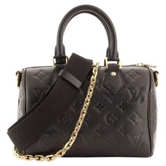 Louis Vuitton Speedy Bandouliere Bag Monogram Embossed Puffy Lambskin 22