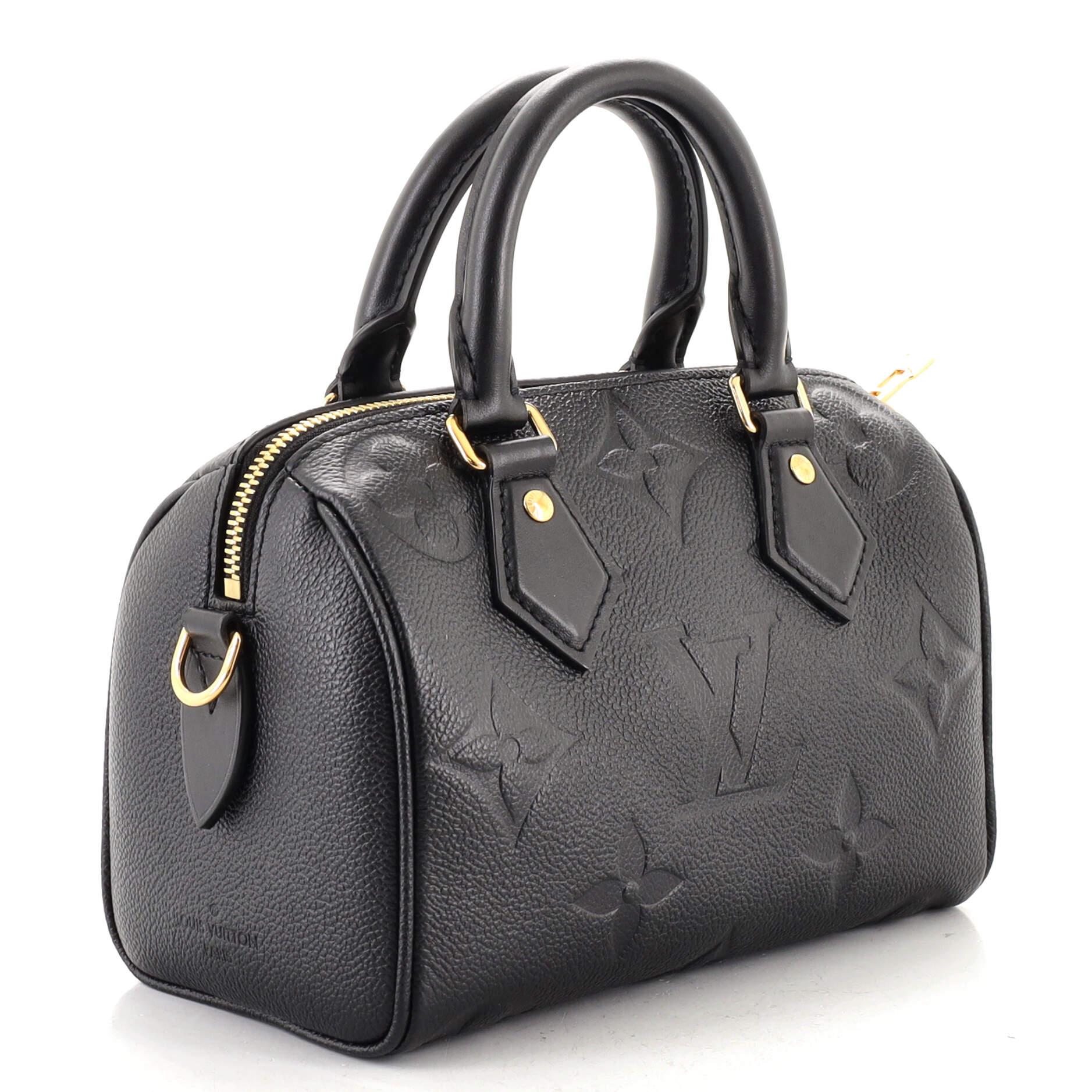 Black Louis Vuitton Speedy Bandouliere Bag Monogram Empreinte Giant 20