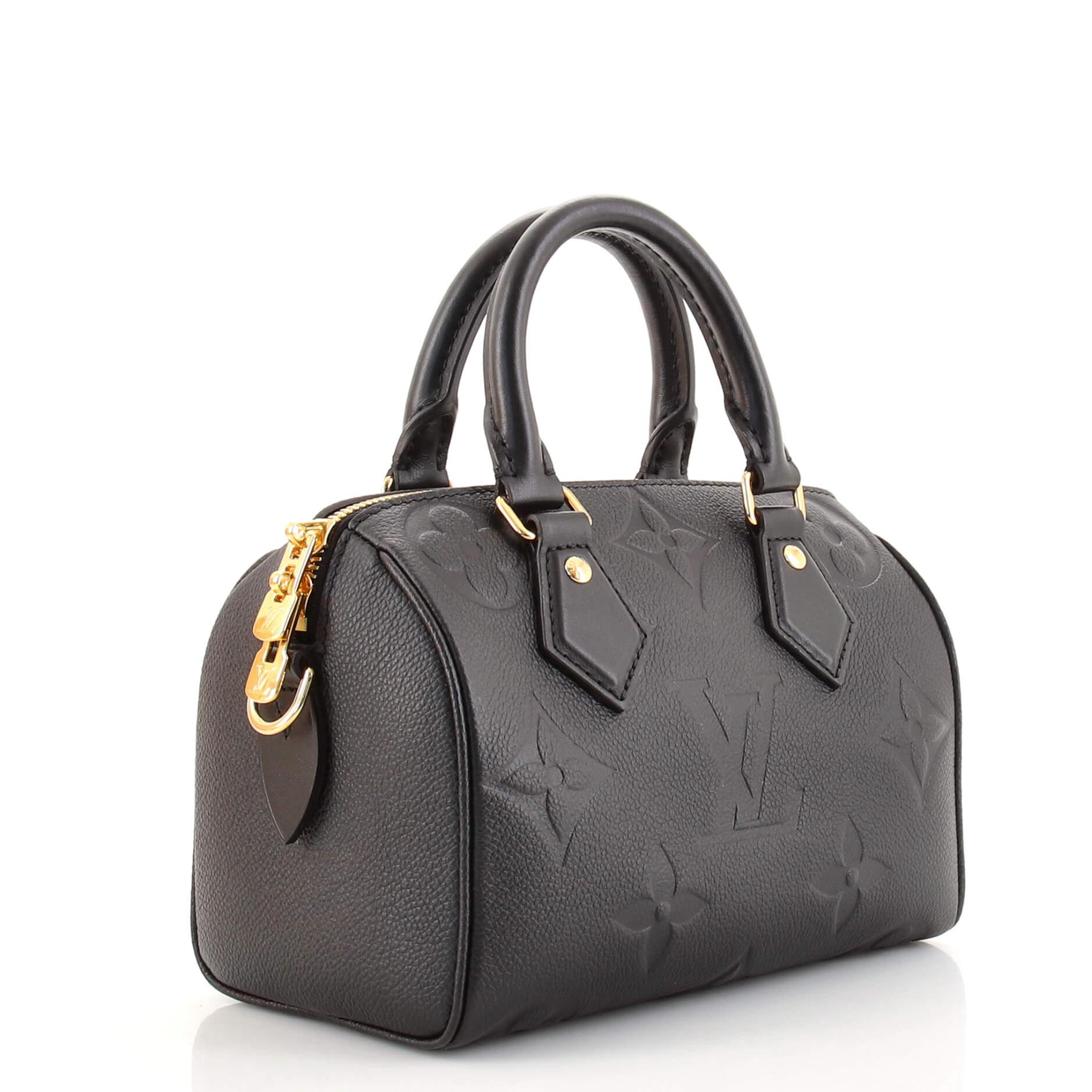 Black Louis Vuitton Speedy Bandouliere Bag Monogram Empreinte Giant 20