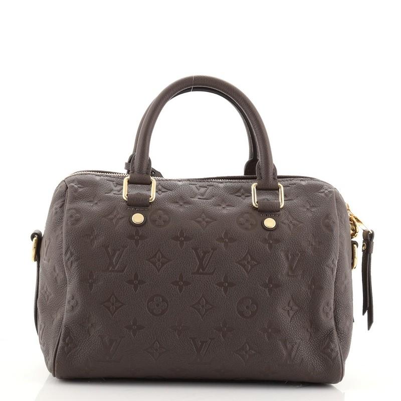 Black Louis Vuitton Speedy Bandouliere Bag Monogram Empreinte Leather 25