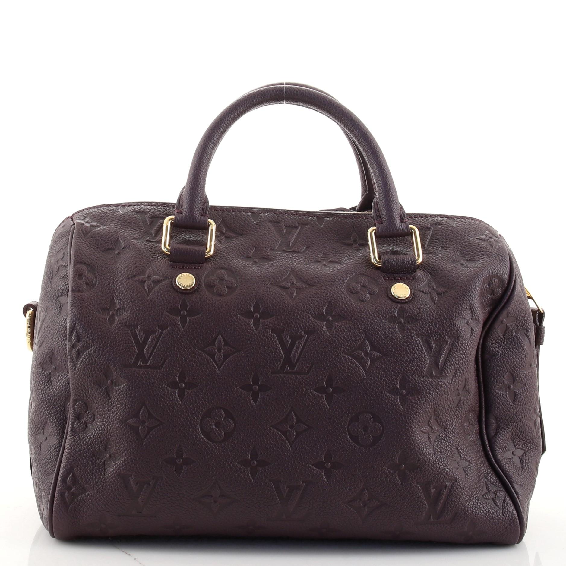 Louis Vuitton Speedy Bandouliere Bag Monogram Empreinte Leather 25 In Good Condition In NY, NY