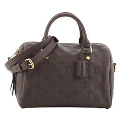 Louis Vuitton Speedy Bandouliere Bag Monogram Empreinte Leather 25