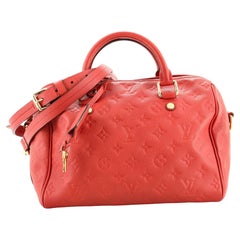 Louis Vuitton Speedy Bandouliere Bag Monogram Empreinte Leather 25