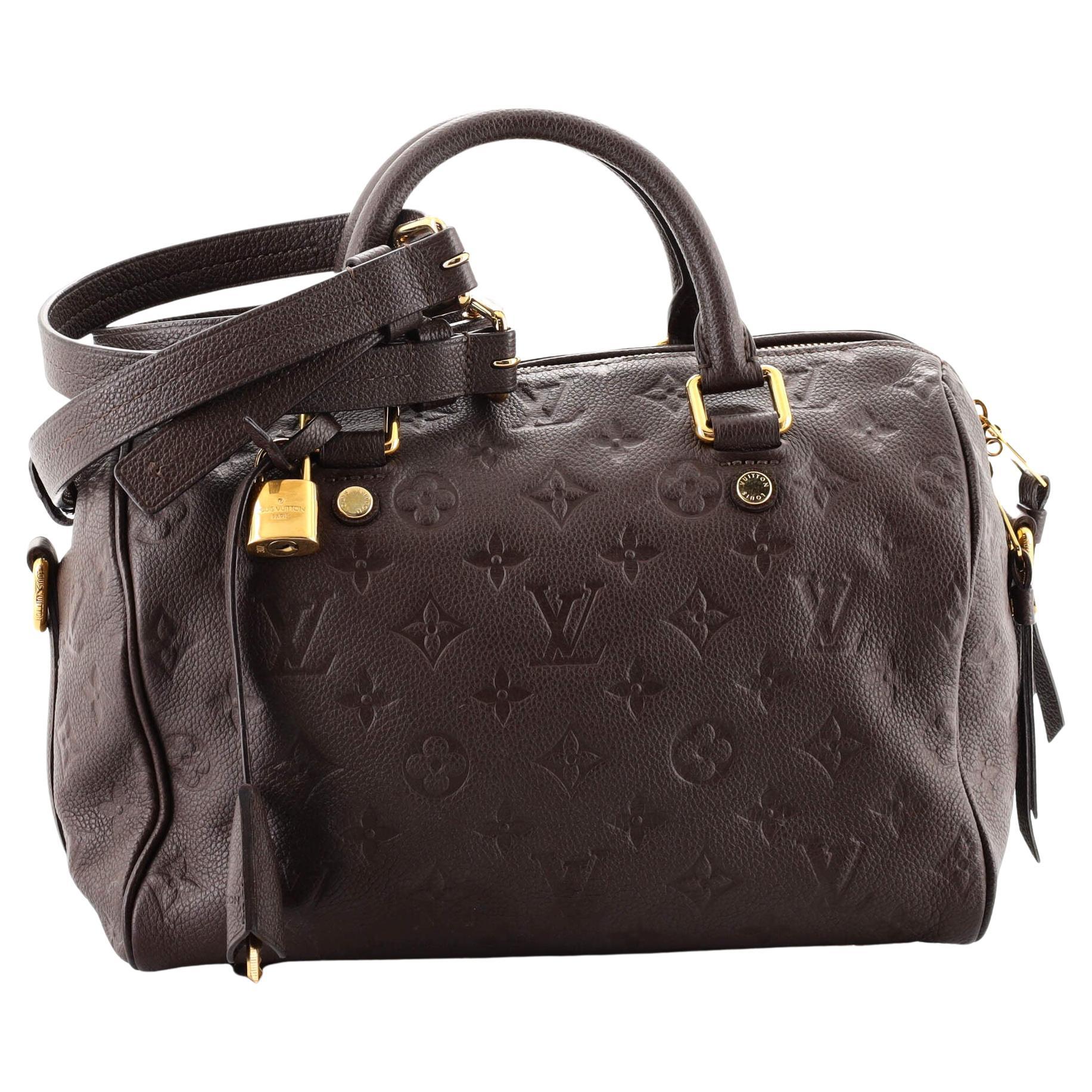 Louis Vuitton Speedy Bandouliere Bag Monogram Empreinte Leather 25