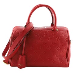 Louis Vuitton Aurore Empreinte Leather Speedy Bandouliere 25 Bag with Strap  For Sale at 1stDibs