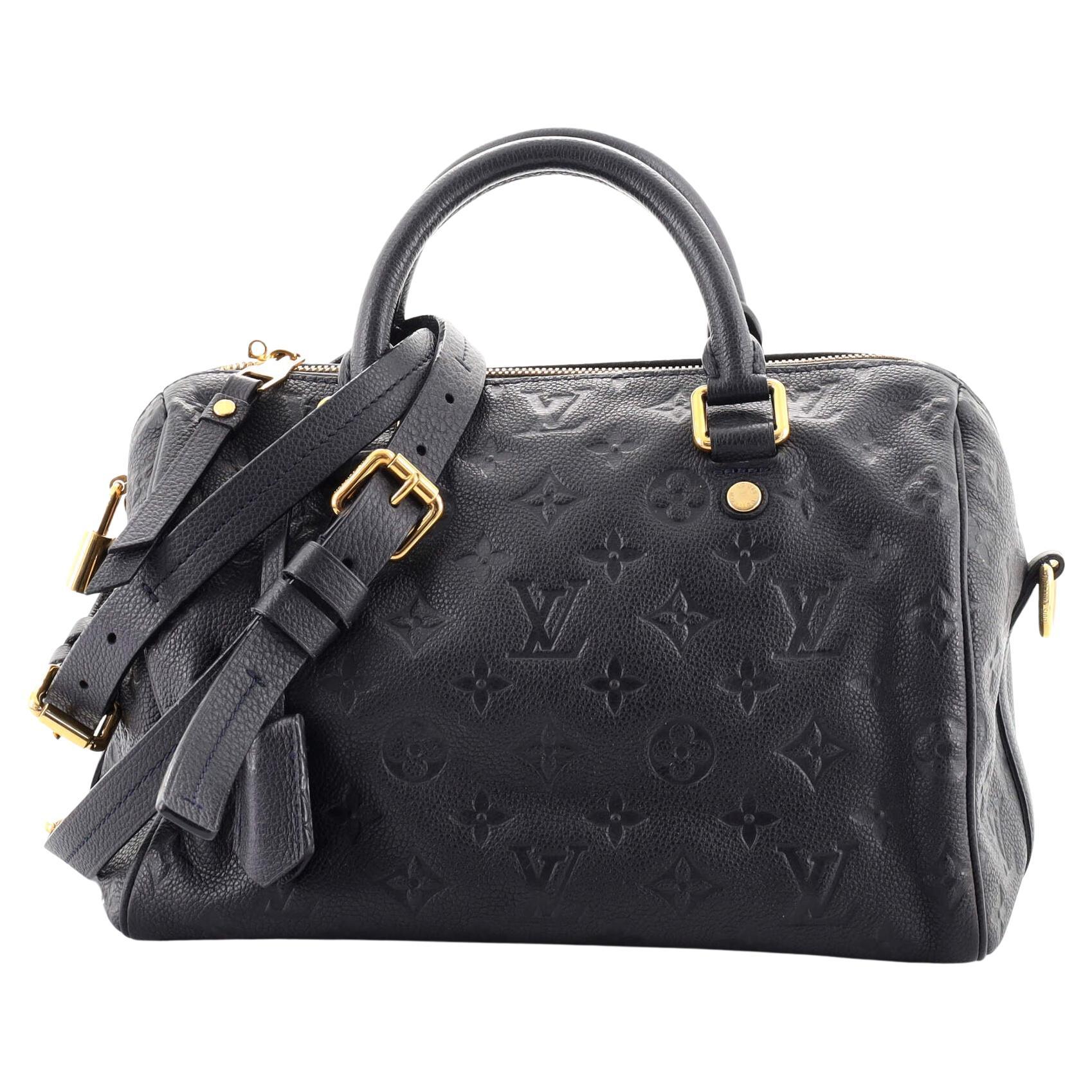 Louis Vuitton Speedy Bandouliere Bag Monogram Empreinte Leather 25