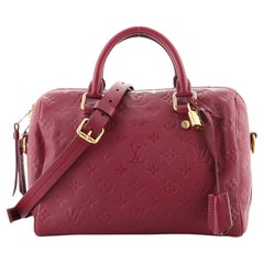 Louis Vuitton Speedy Bandouliere Bag Monogram Empreinte Leather 25