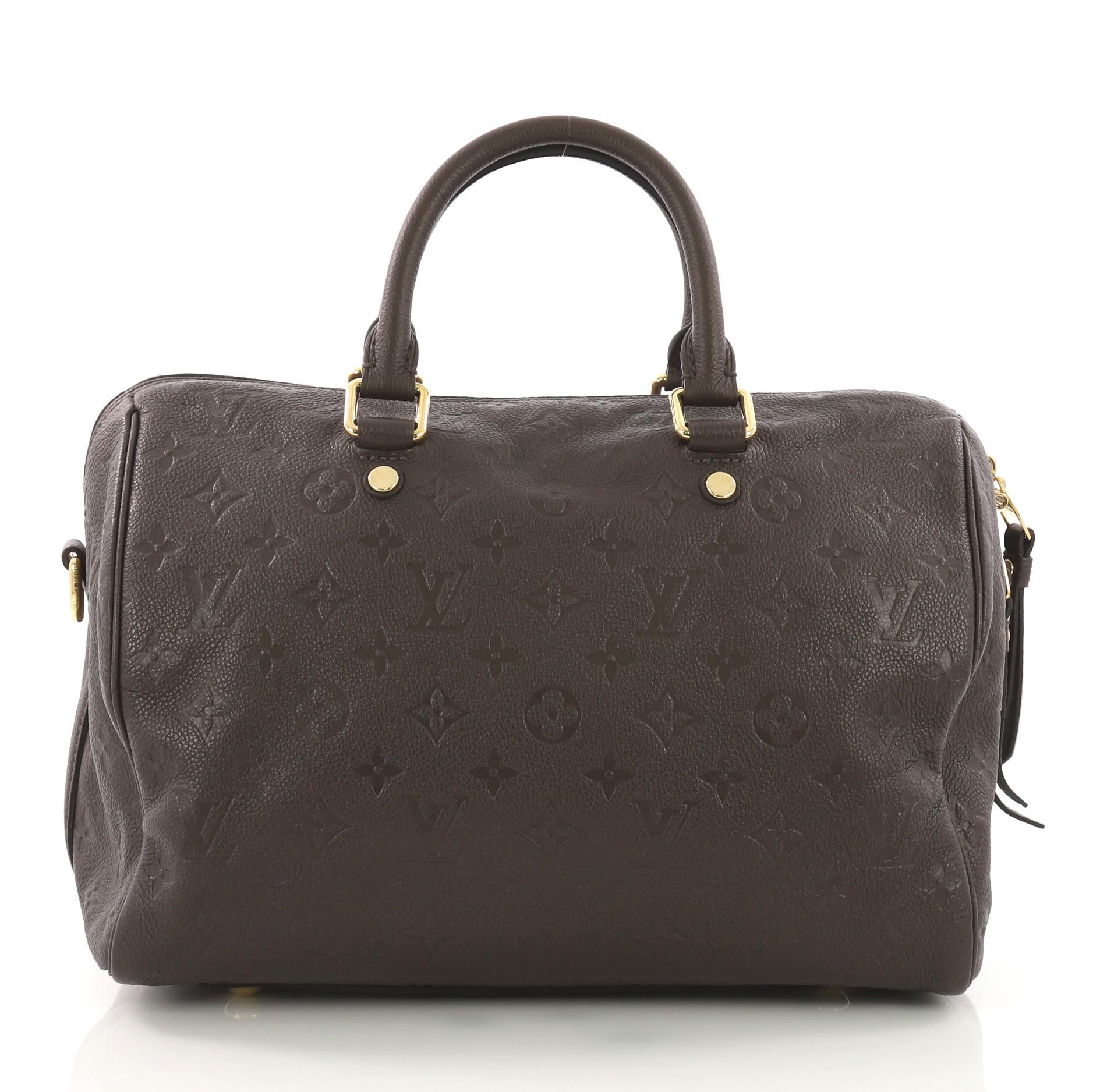 Louis Vuitton Speedy Bandouliere Bag Monogram Empreinte Leather 30 In Good Condition In NY, NY