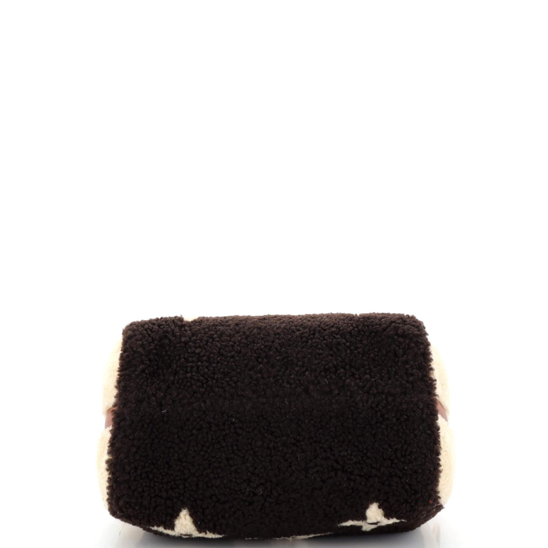 Louis Vuitton Speedy Bandouliere Tasche mit Monogramm aus riesigem Teddy-Fleece 25 1