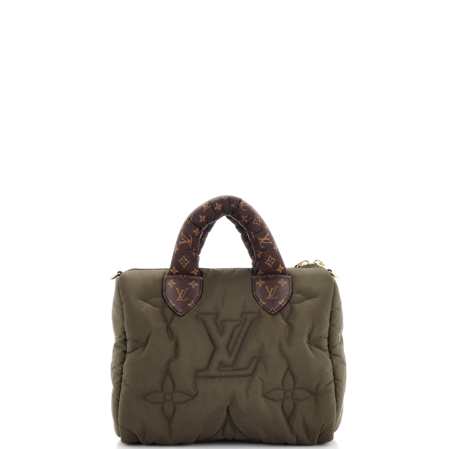 Louis Vuitton Speedy Bandouliere Bag Monogram Quilted Econyl Nylon 25 In Good Condition In NY, NY