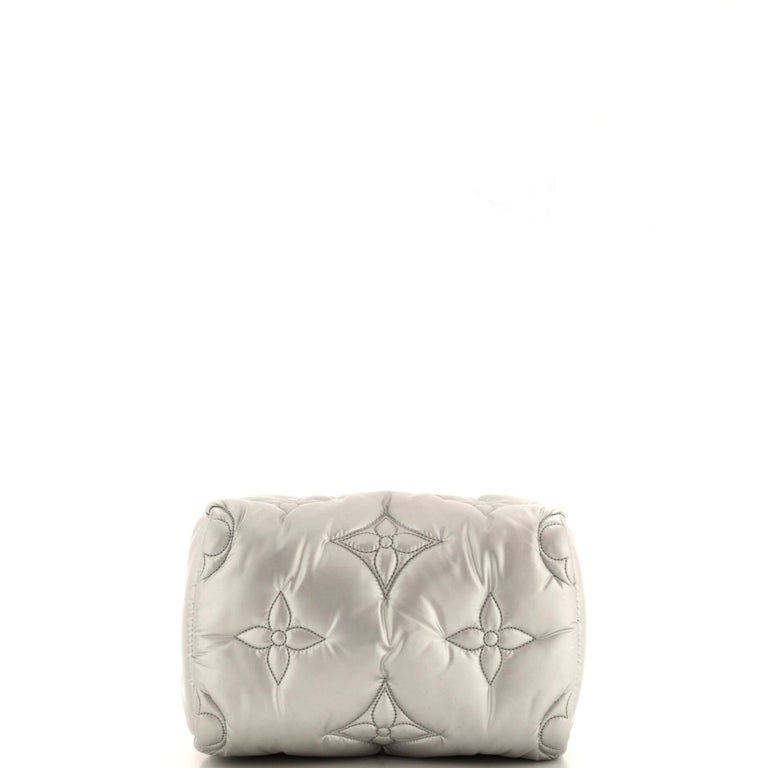 Louis Vuitton Speedy Bandouliere Bag Monogram Quilted ECONYL Nylon 25 Silver