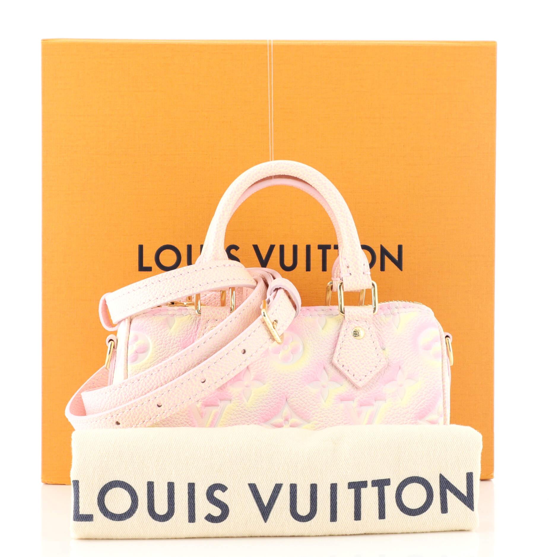 FWRD Renew Louis Vuitton Summer Stardust Monogram Nano Speedy Bag in Pink