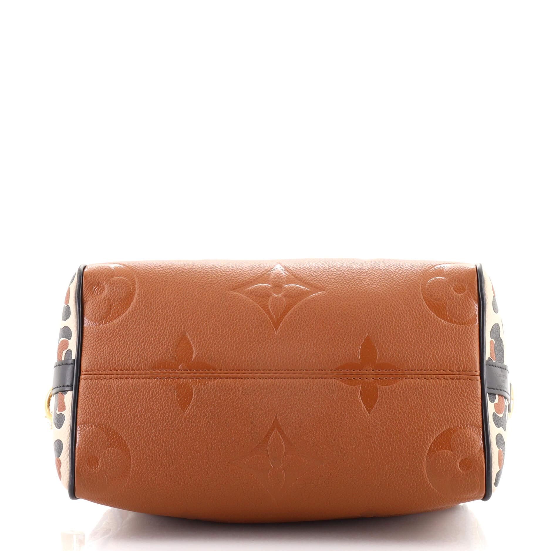 Louis Vuitton Speedy Bandouliere Bag Wild at Heart Monogram Empreinte Gia In Good Condition In NY, NY