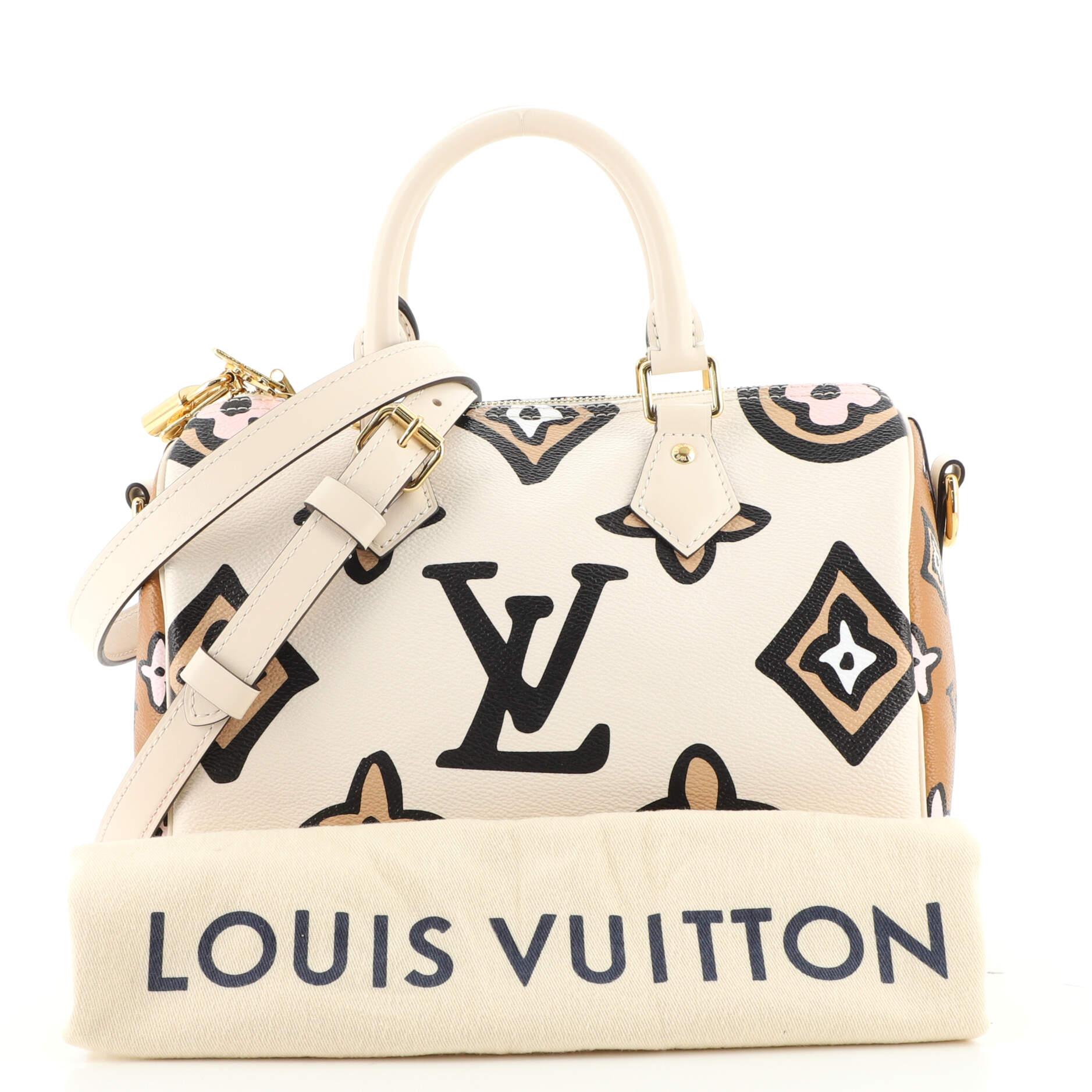 Louis Vuitton Multicolor,White Monogram Giant Wild at Heart Speedy