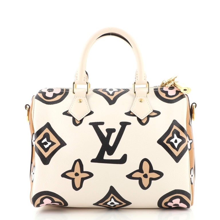 Louis Vuitton Speedy Bandouliere Bag Wild at Heart Monogram Giant 25 In Good Condition For Sale In NY, NY