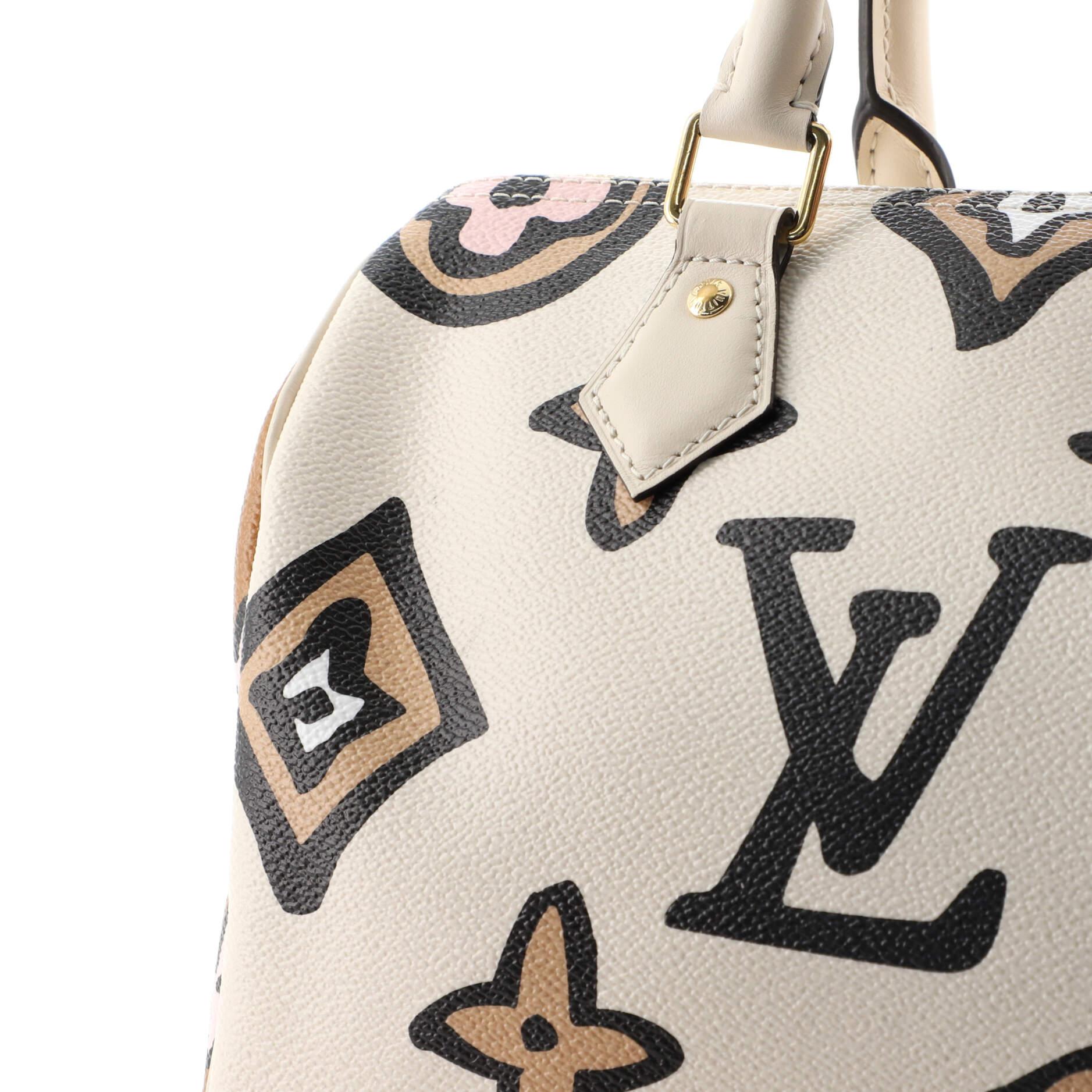 Louis Vuitton Speedy Bandouliere Bag Wild at Heart Monogram Giant 25 In Good Condition In NY, NY