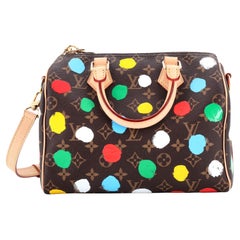 Louis Vuitton Speedy Bandouliere Tasche Yayoi Kusama Bemalte Punkten Monogramm Segeltuch25