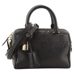 Louis Vuitton Khaki x Beige Leather Monogram Empreinte Speedy 20