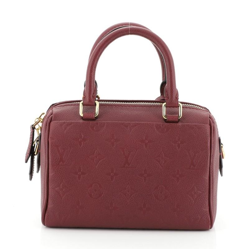 Brown Louis Vuitton Speedy Bandouliere NM Handbag Monogram Empreinte Leather 20 