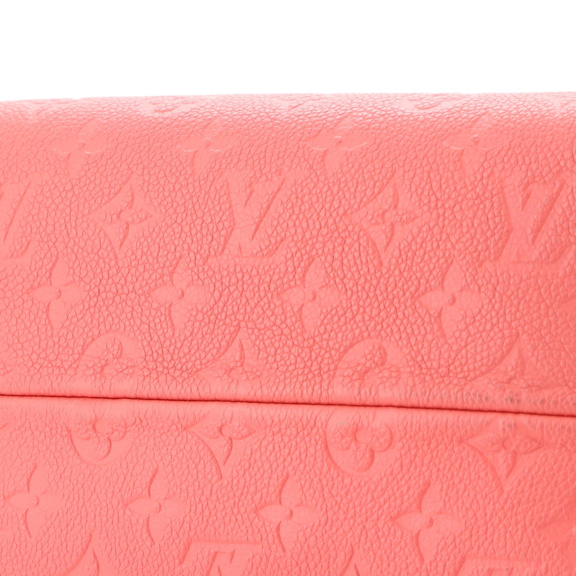 Orange Louis Vuitton Speedy Bandouliere NM Handbag Monogram Empreinte Leather 25