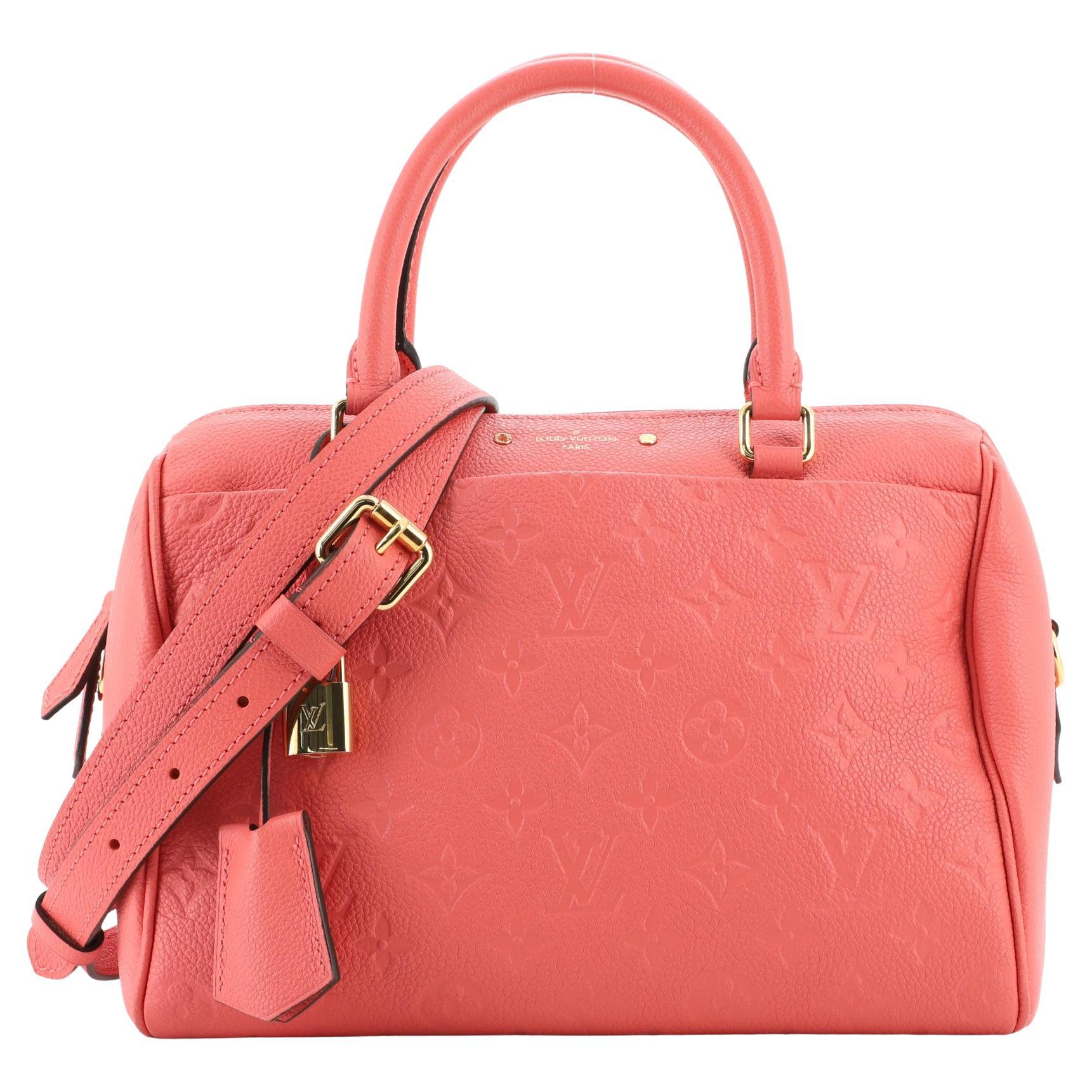 Louis Vuitton Speedy Bandouliere NM Handbag Monogram Empreinte Leather 25