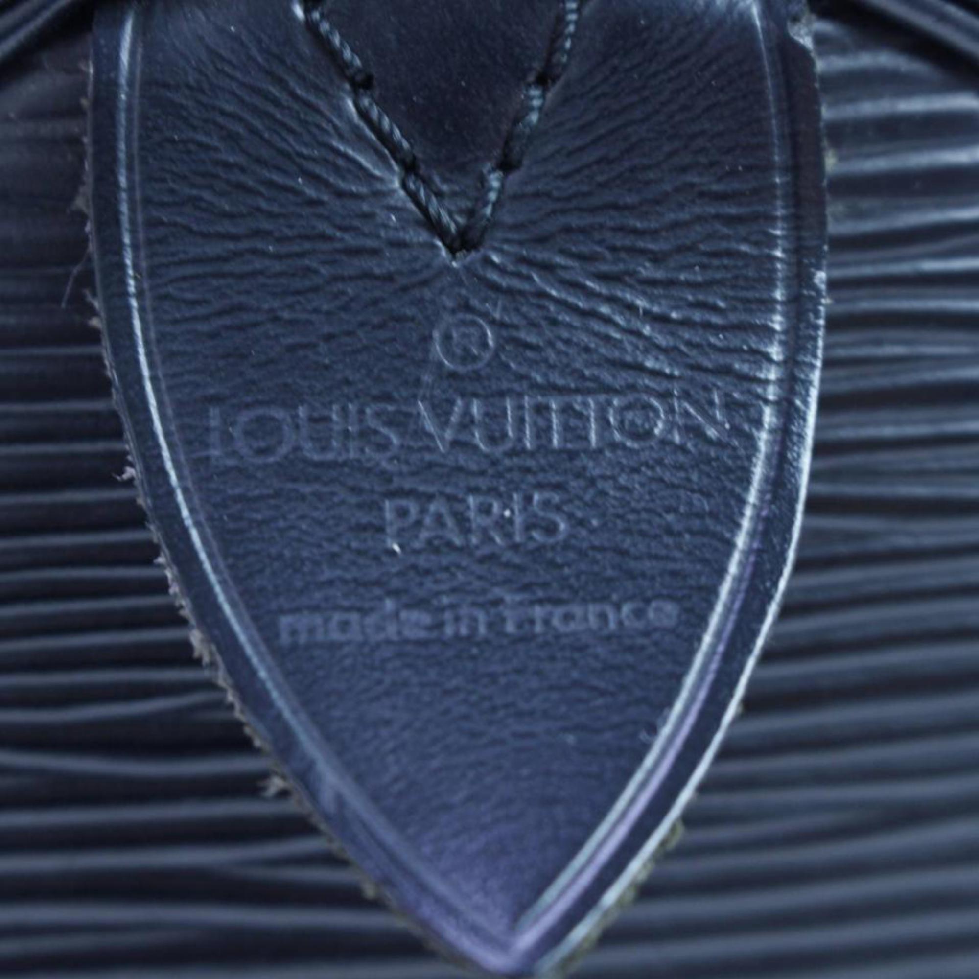 Women's Louis Vuitton Speedy Black Epi 25 866634 Blue Leather Satchel For Sale