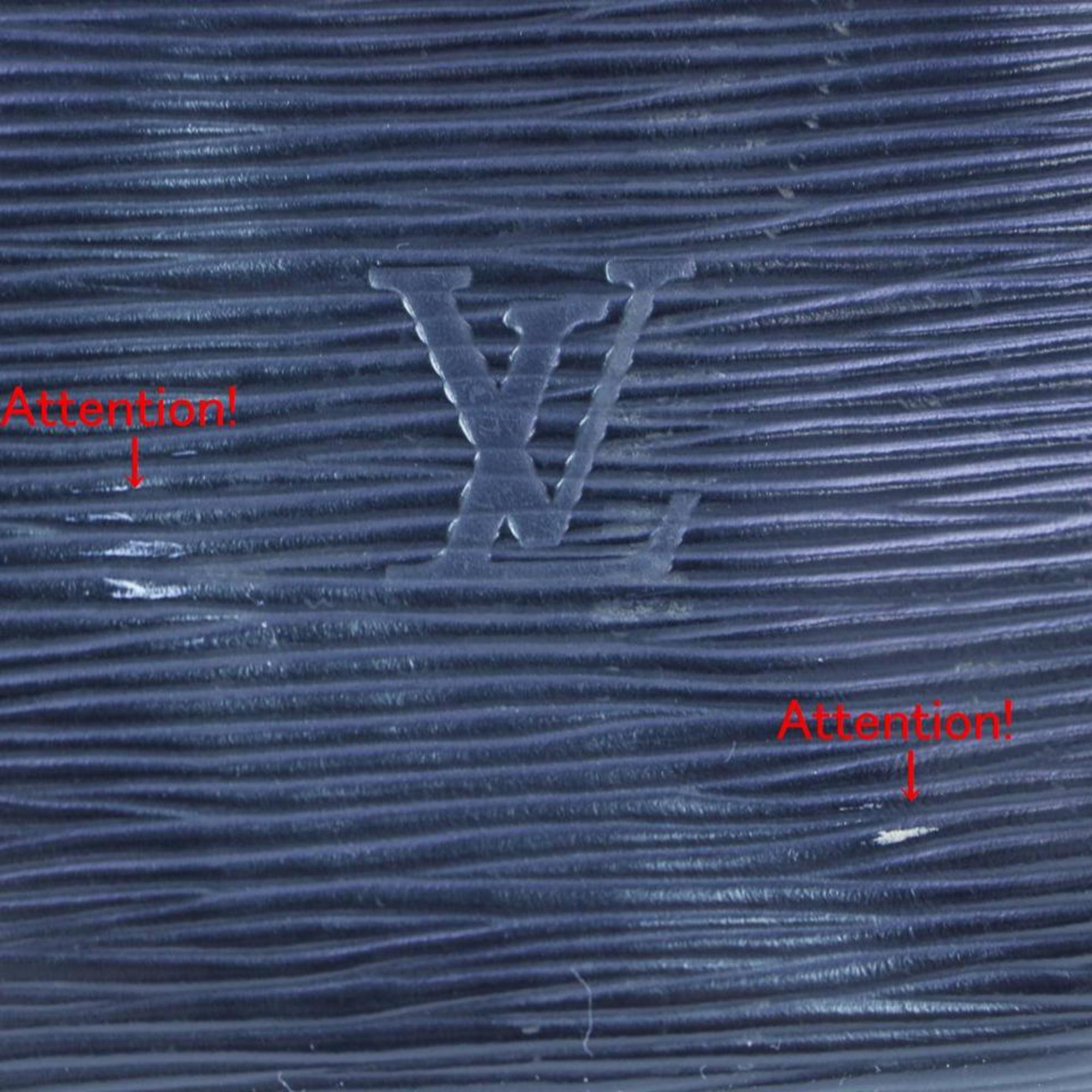 Louis Vuitton Speedy Black Epi 25 866634 Blue Leather Satchel For Sale 1