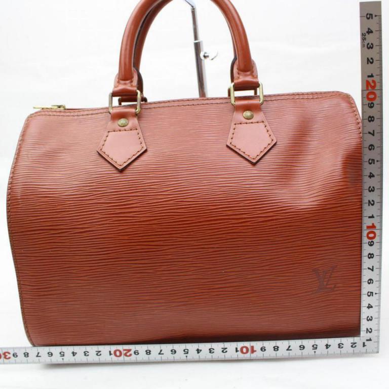 Louis Vuitton Speedy Brown Epi 25 12002 Kenya Leather Satchel For Sale 5