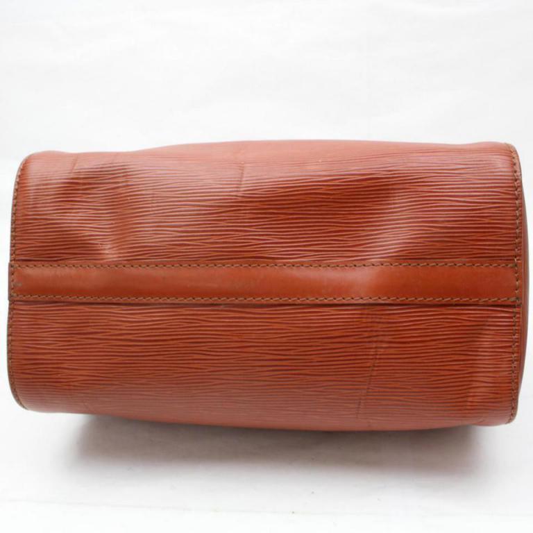 Louis Vuitton Speedy Brown Epi 25 12002 Kenya Leather Satchel For Sale 6