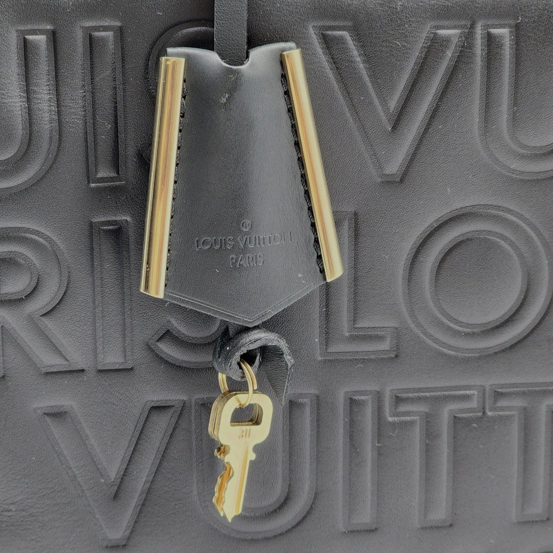 Louis Vuitton Speedy Cube 30 Bag - Embossed Leather - Black 7