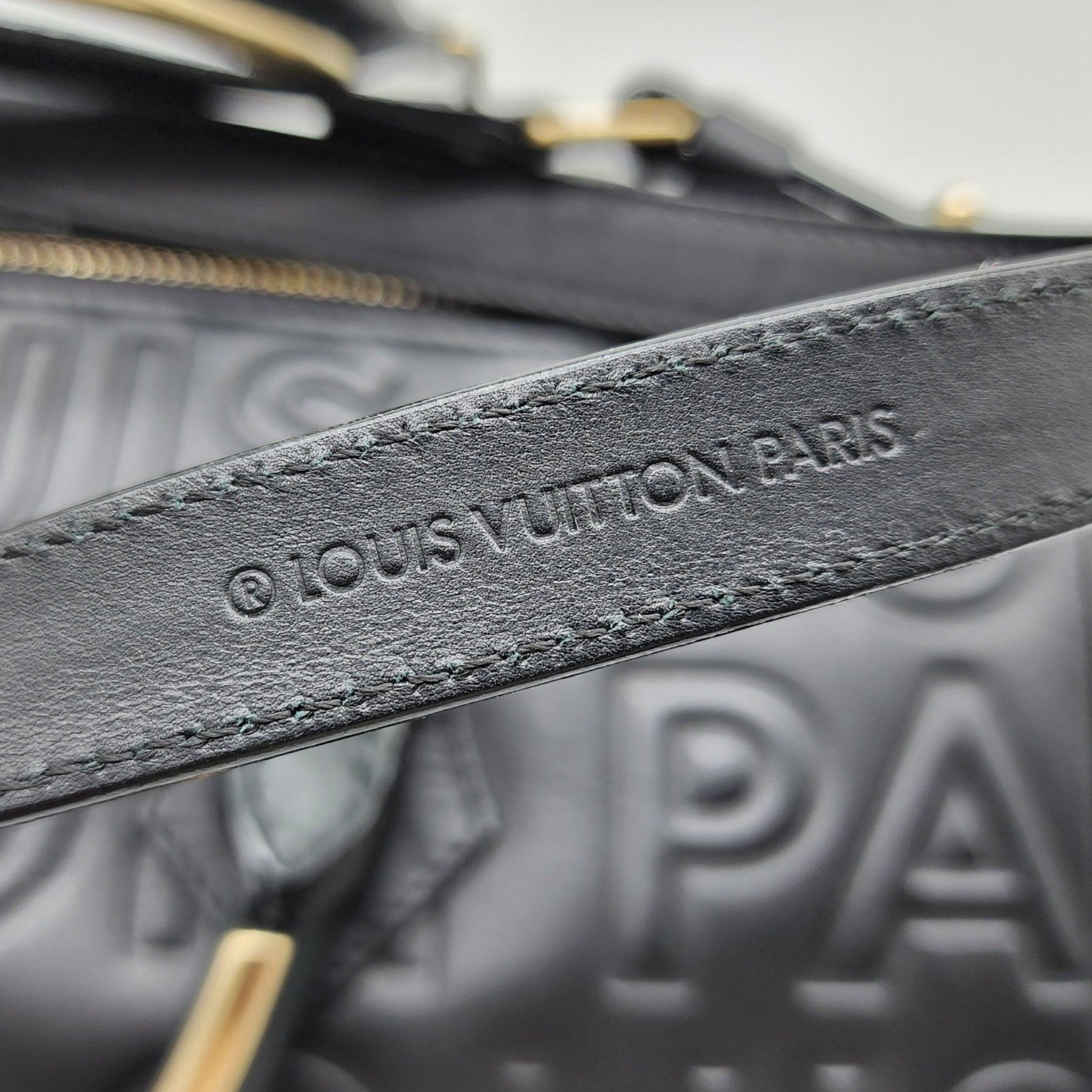 Louis Vuitton Speedy Cube 30 Bag - Embossed Leather - Black 12