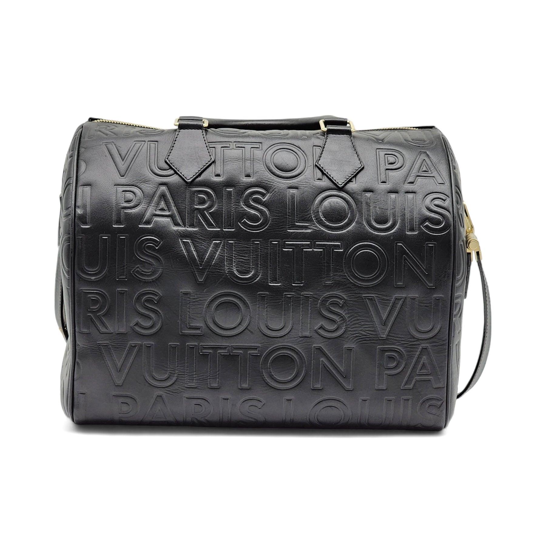 Louis Vuitton Speedy Cube 30 Bag - Embossed Leather - Black 1