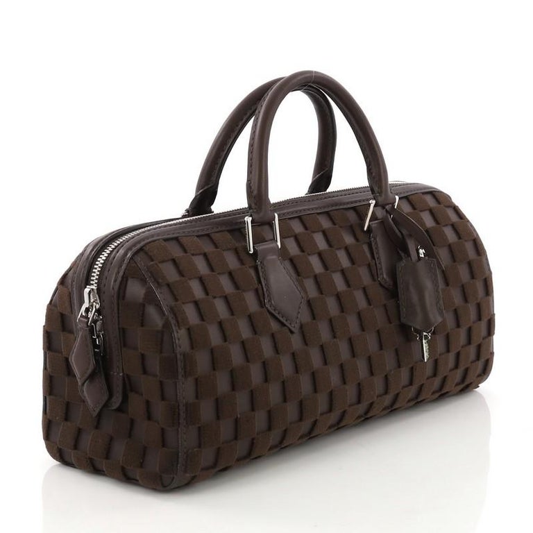 Louis Vuitton Speedy Cube Bag Damier Cubic Leather and Velvet East West at 1stdibs