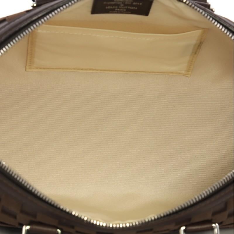 Women's or Men's Louis Vuitton Speedy Cube Bag Damier Cubic Leather and Velvet East West