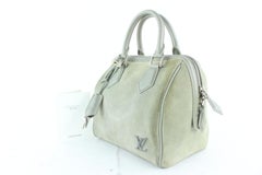 Louis Vuitton Speedy Cube (Ultra Rare)  Pm 18lz1130 Grey Suede Leather Satchel