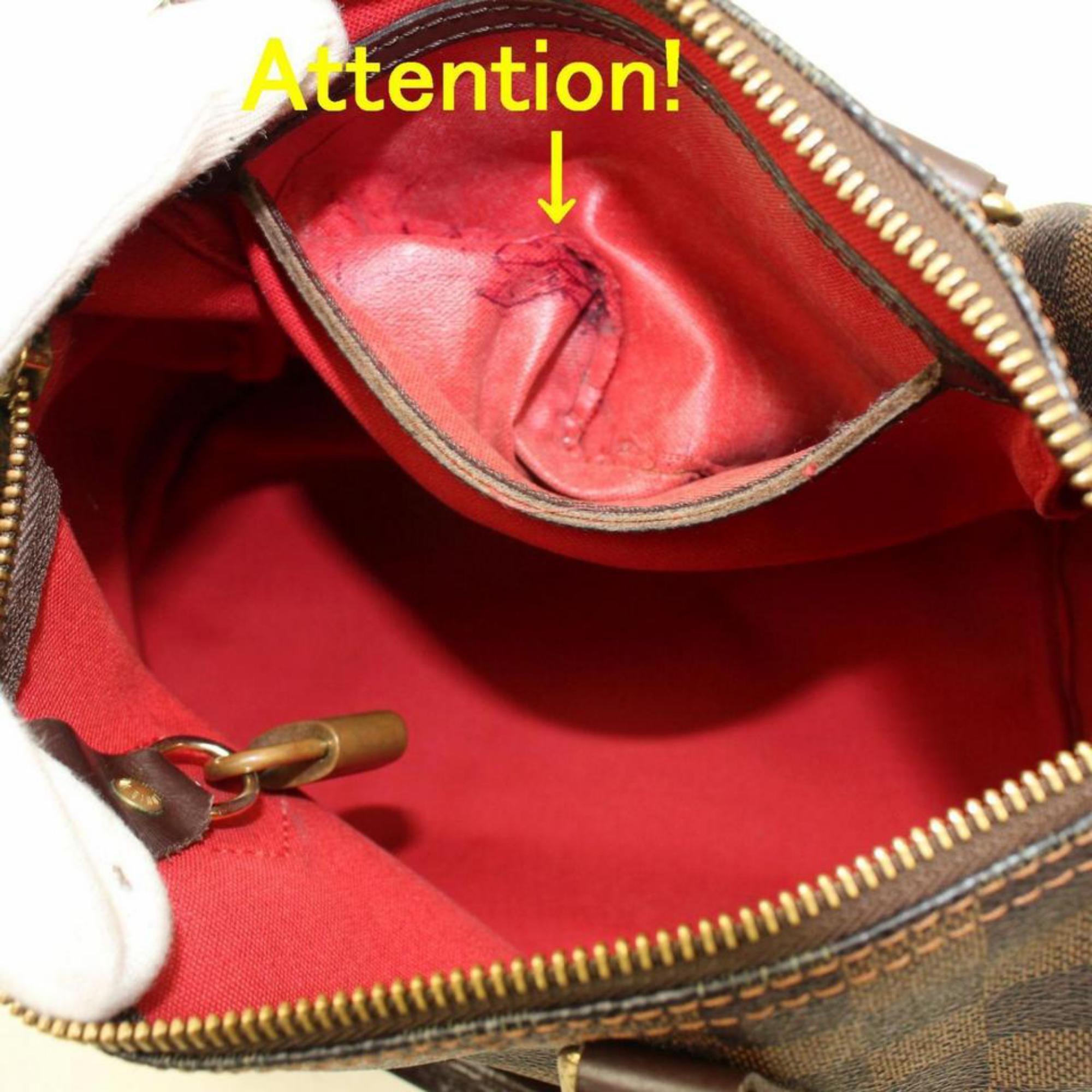 Louis Vuitton Speedy Damier Ebene 25 867632 Brown Coated Canvas Satchel In Good Condition For Sale In Forest Hills, NY