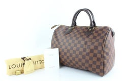 Louis Vuitton Speedy Damier Ebene 30 4lz1812 Brown Coated Canvas Weekend/Travel