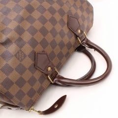 Louis Vuitton Speedy Damier Ebene 30 868448 Brown Coated Canvas Satchel