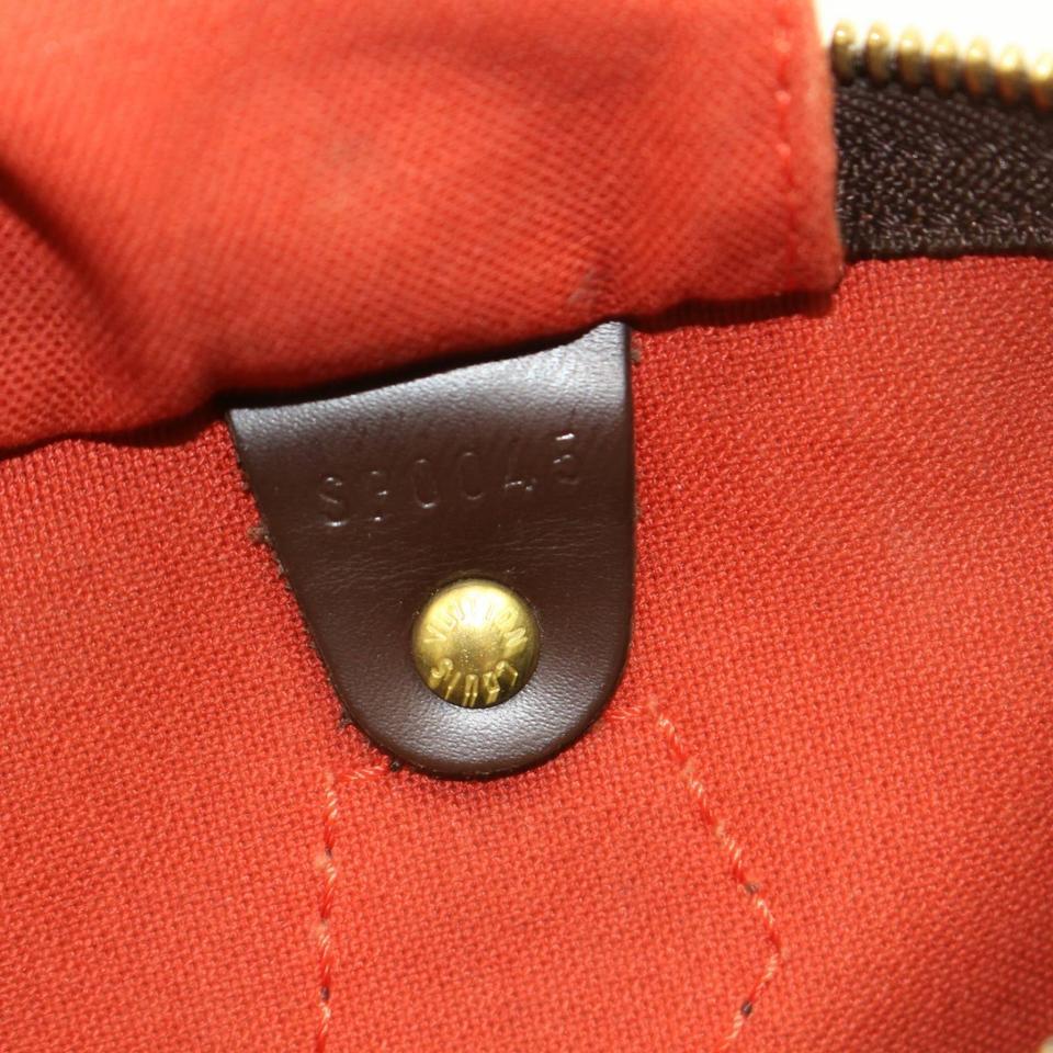 Gris Louis Vuitton - Sac à main Speedy en toile enduite marron damier ébène 30 868448 en vente