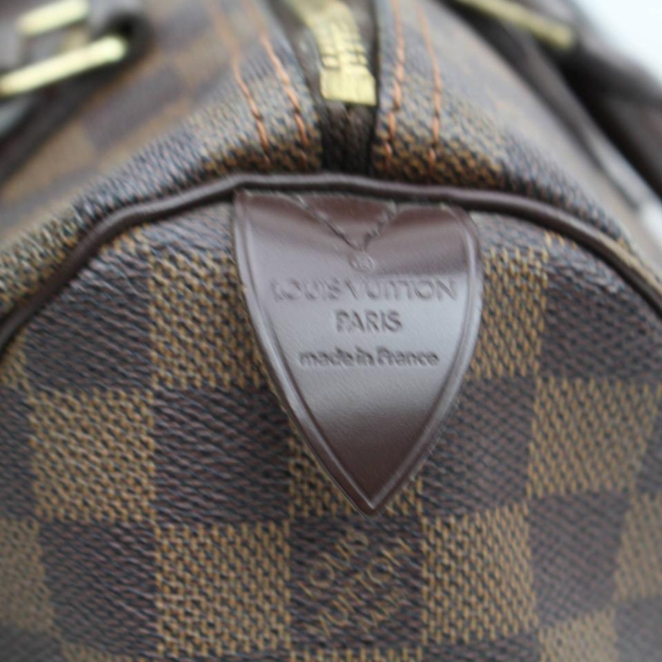 Louis Vuitton - Sac à main Speedy en toile enduite marron damier ébène 30 868448 Pour femmes en vente