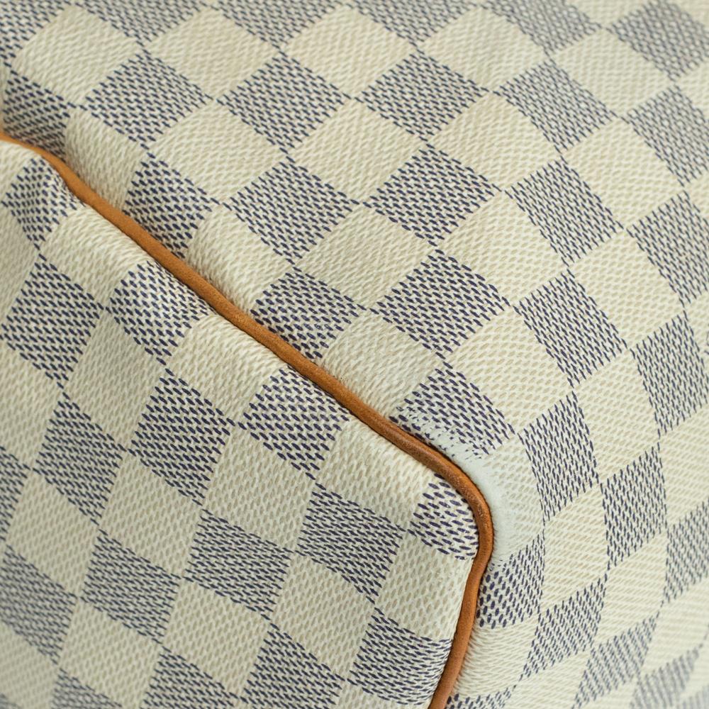 LOUIS VUITTON, Speedy Damier in weißer Leinwand im Angebot 7