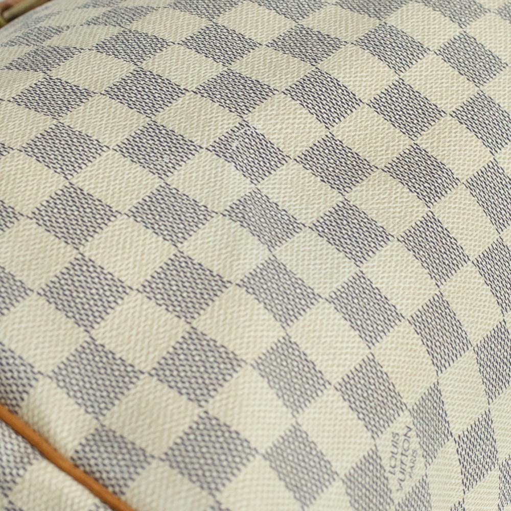 LOUIS VUITTON, Speedy Damier in weißer Leinwand im Angebot 8