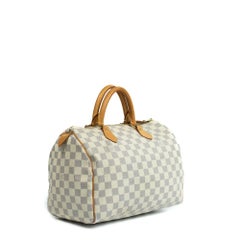 LOUIS VUITTON, Speedy Damier in white canvas