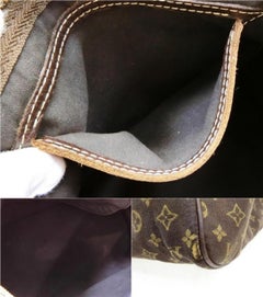 Louis Vuitton Speedy Ebene Monogram Mini Lin 30 228807 Brown Canvas Satchel