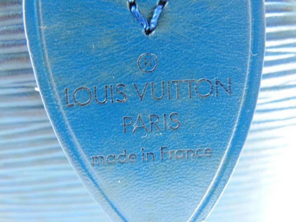 Women's Louis Vuitton Speedy Epi 25 221825 Toledo Blue Leather Satchel